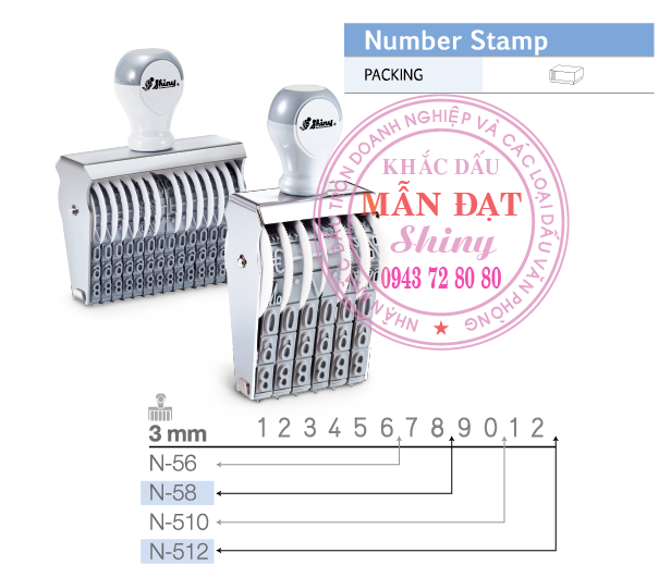 Dấu số 3mm